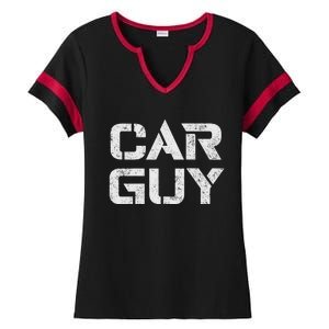 Car Guy Distressed Ladies Halftime Notch Neck Tee