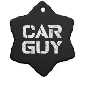 Car Guy Distressed Ceramic Star Ornament