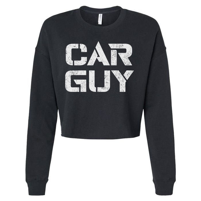 Car Guy Distressed Cropped Pullover Crew