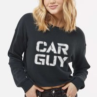 Car Guy Distressed Cropped Pullover Crew