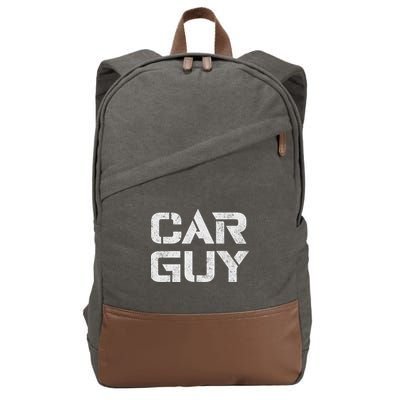 Car Guy Distressed Cotton Canvas Backpack