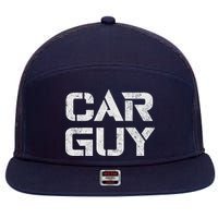 Car Guy Distressed 7 Panel Mesh Trucker Snapback Hat