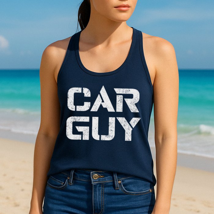 Car Guy Distressed Womens Tank Top