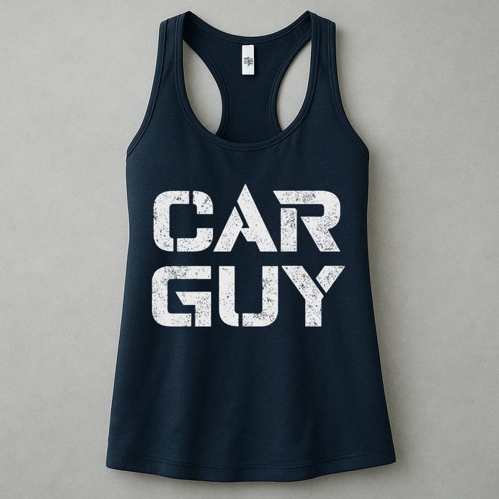 Car Guy Distressed Womens Tank Top