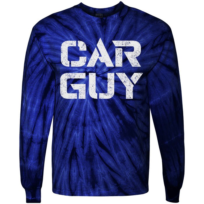 Car Guy Distressed Tie-Dye Long Sleeve Shirt