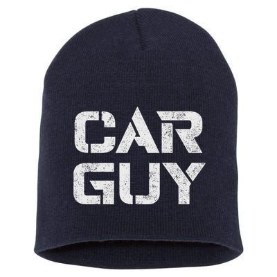 Car Guy Distressed Short Acrylic Beanie
