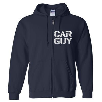 Car Guy Distressed Full Zip Hoodie