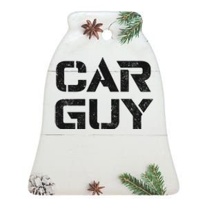 Car Guy Distressed Ceramic Bell Ornament