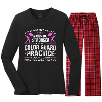 Color Guard Design For Men Women Winter Guard Marching Band Women's Long Sleeve Flannel Pajama Set 