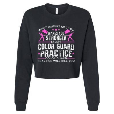 Color Guard Design For Men Women Winter Guard Marching Band Cropped Pullover Crew