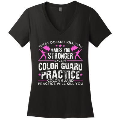 Color Guard Design For Men Women Winter Guard Marching Band Women's V-Neck T-Shirt