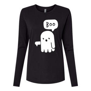 Cute Ghost Dislike Ghost Boo Spooky Fans Halloween Season Gift Womens Cotton Relaxed Long Sleeve T-Shirt