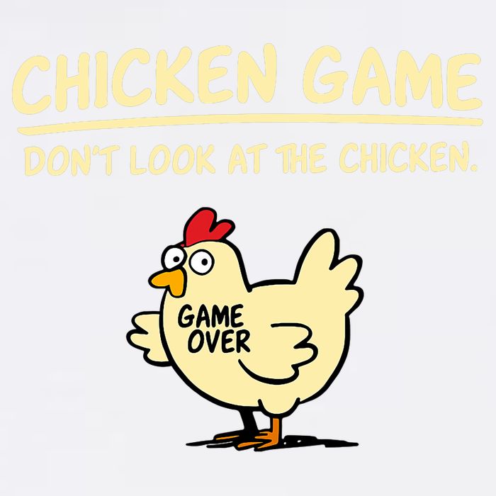 Chicken Game Don't Look At The Chicken Funny Game Over  Full-Length Apron With Pockets