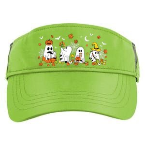 Cute Ghost Drinking Coffee Halloween Fall Ghost Book Reading Adult Drive Performance Visor