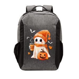 Cute Ghost Drinking Coffee Halloween Ghost Ice Coffee Vector Backpack