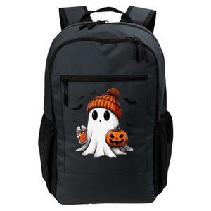 Cute Ghost Drinking Coffee Halloween Ghost Ice Coffee Daily Commute Backpack