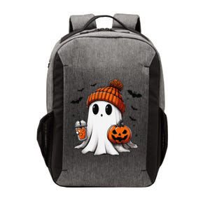 Cute Ghost Drinking Coffee Halloween Ghost Ice Coffee Vector Backpack