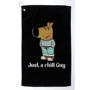 Chill Guy Dog Funny Chill Guy Meme Platinum Collection Golf Towel