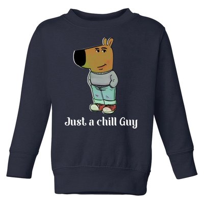 Chill Guy Dog Funny Chill Guy Meme Toddler Sweatshirt