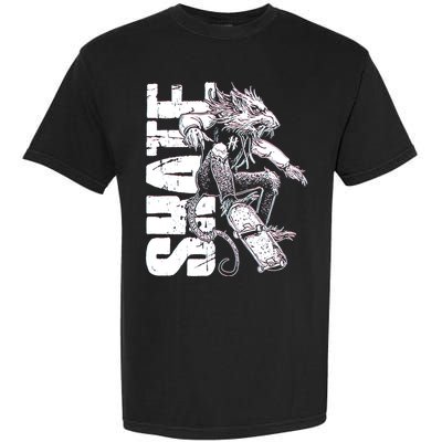Cool Grunge Distressed Skateboarding Rat Mouse Garment-Dyed Heavyweight T-Shirt
