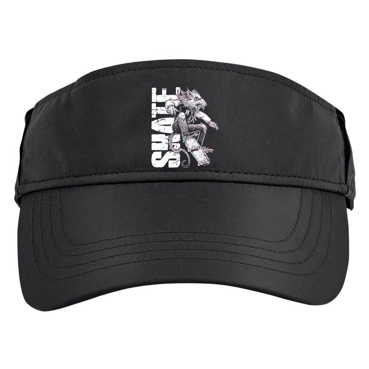 Cool Grunge Distressed Skateboarding Rat Mouse Adult Drive Performance Visor