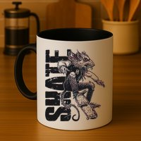Cool Grunge Distressed Skateboarding Rat Mouse Mug