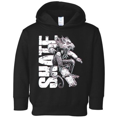 Cool Grunge Distressed Skateboarding Rat Mouse Toddler Hoodie