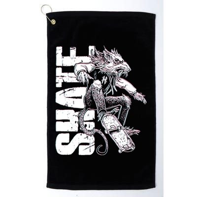 Cool Grunge Distressed Skateboarding Rat Mouse Golf Towel
