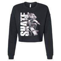Cool Grunge Distressed Skateboarding Rat Mouse Cropped Pullover Crew