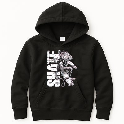 Cool Grunge Distressed Skateboarding Rat Mouse Kids Hoodie