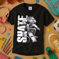 Cool Grunge Distressed Skateboarding Rat Mouse Kids T-Shirt