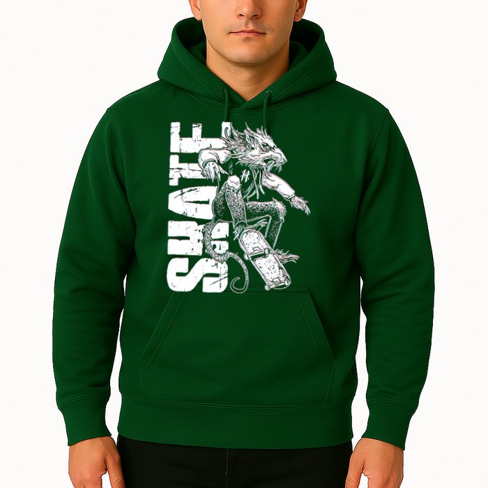 Cool Grunge Distressed Skateboarding Rat Mouse Hoodie