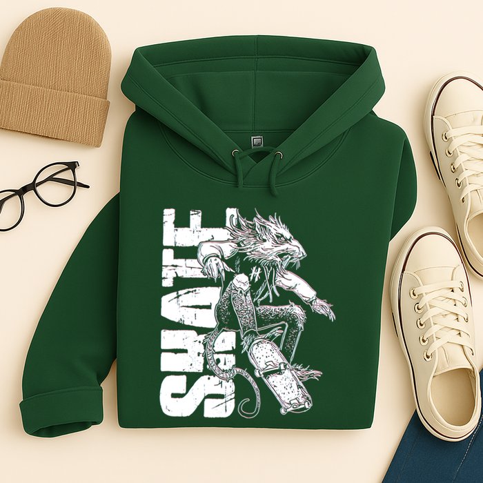 Cool Grunge Distressed Skateboarding Rat Mouse Hoodie