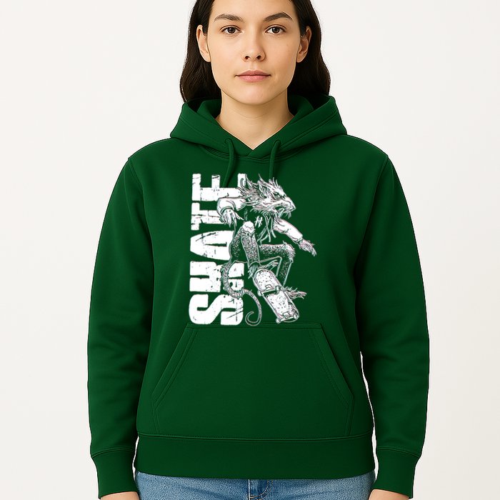 Cool Grunge Distressed Skateboarding Rat Mouse Hoodie