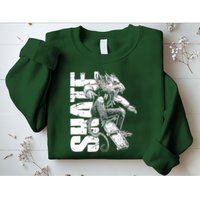 Cool Grunge Distressed Skateboarding Rat Mouse Sweatshirt