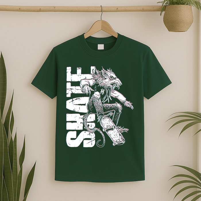 Cool Grunge Distressed Skateboarding Rat Mouse T-Shirt