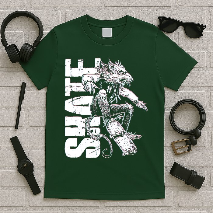 Cool Grunge Distressed Skateboarding Rat Mouse T-Shirt