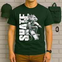 Cool Grunge Distressed Skateboarding Rat Mouse T-Shirt