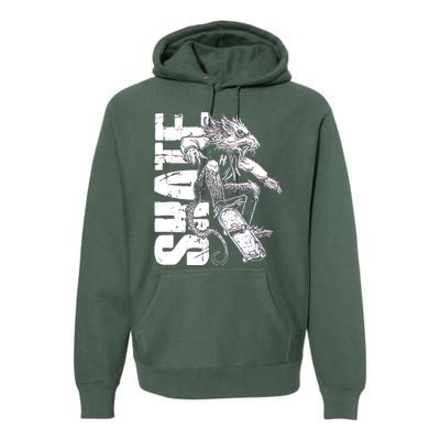 Cool Grunge Distressed Skateboarding Rat Mouse Premium Hoodie