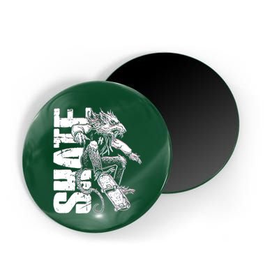 Cool Grunge Distressed Skateboarding Rat Mouse Magnet