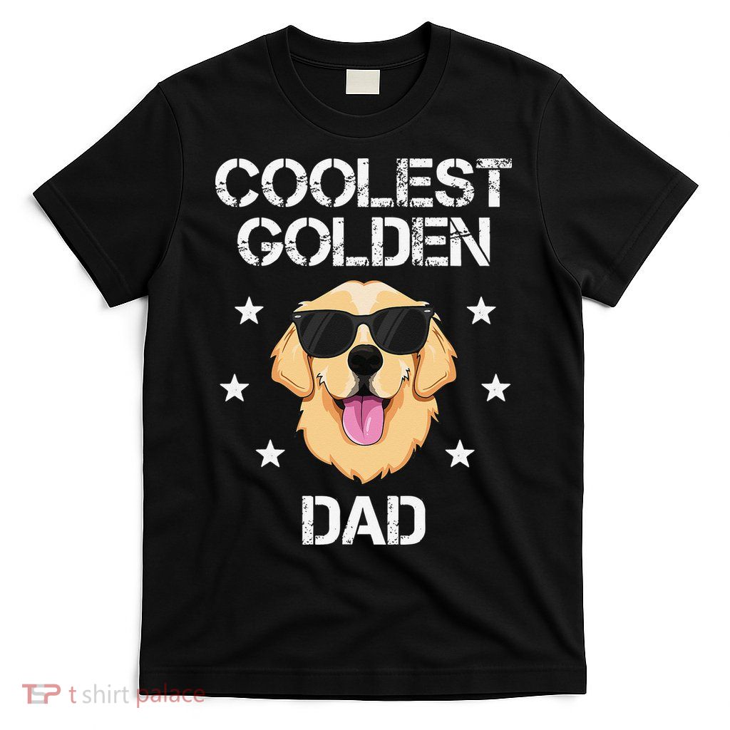Coolest Golden Dad for Retriever New Dog Owner T-Shirt