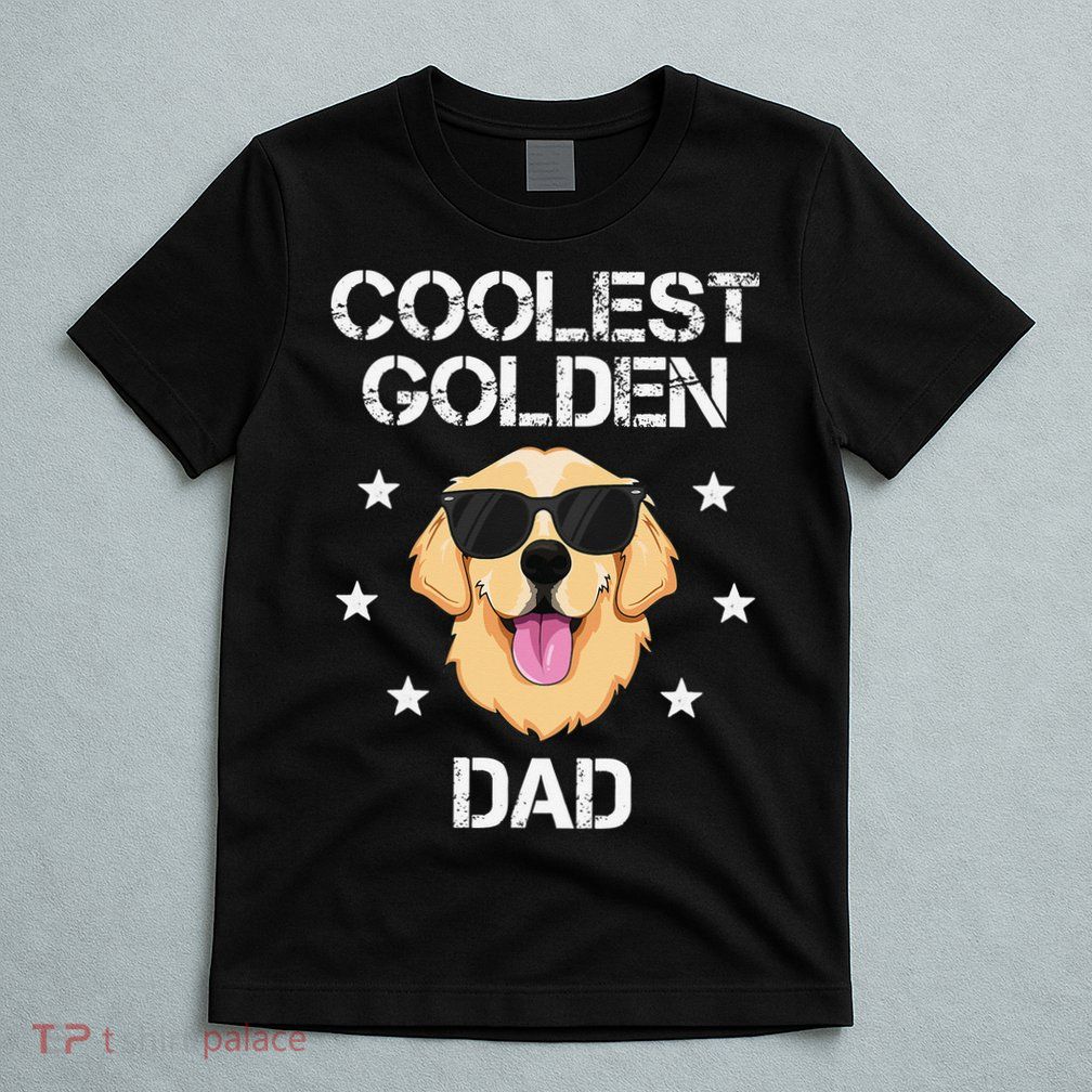 Coolest Golden Dad for Retriever New Dog Owner T-Shirt