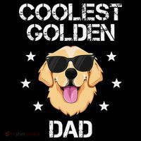 Coolest Golden Dad for Retriever New Dog Owner Flatbill Hat