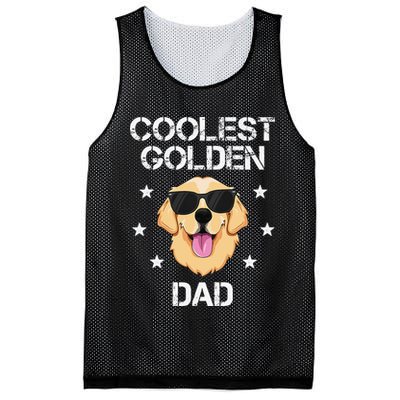 Coolest Golden Dad for Retriever New Dog Owner Mesh Reversible Basketball Jersey Tank