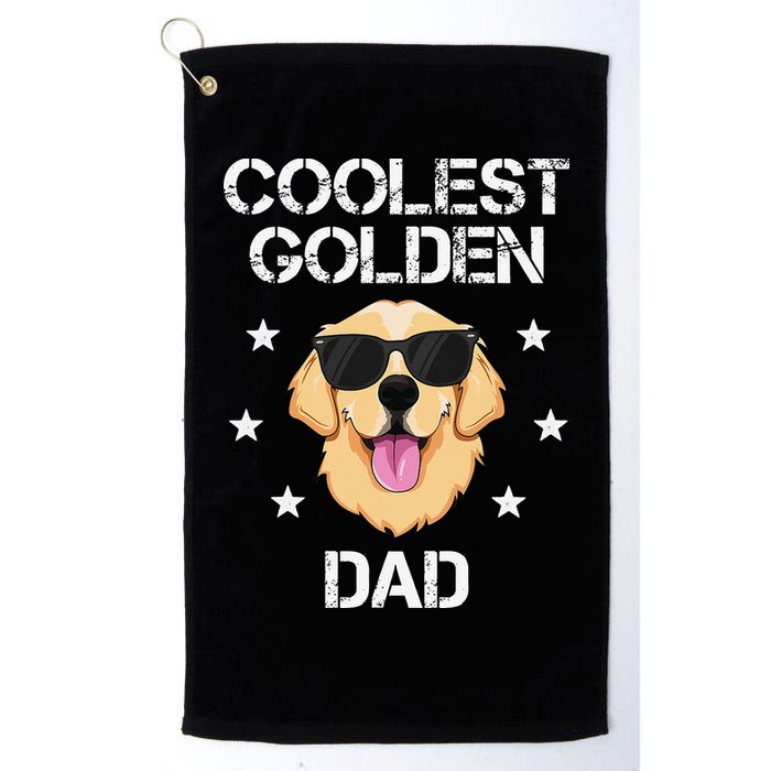 Coolest Golden Dad for Retriever New Dog Owner Golf Towel