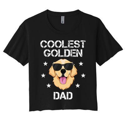 Coolest Golden Dad for Retriever New Dog Owner Crop Top