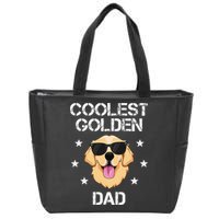 Coolest Golden Dad for Retriever New Dog Owner Zip Tote Bag