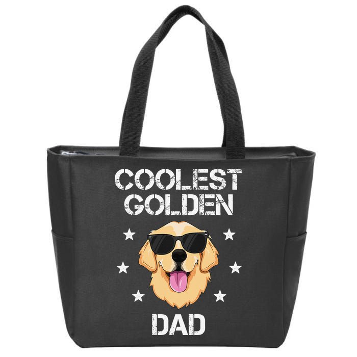 Coolest Golden Dad for Retriever New Dog Owner Zip Tote Bag