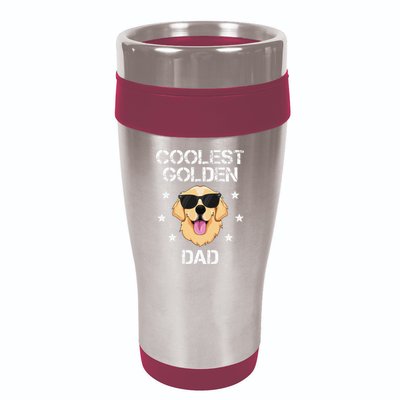 Coolest Golden Dad for Retriever New Dog Owner 16oz Travel Tumbler