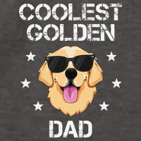 Coolest Golden Dad for Retriever New Dog Owner Vector Backpack